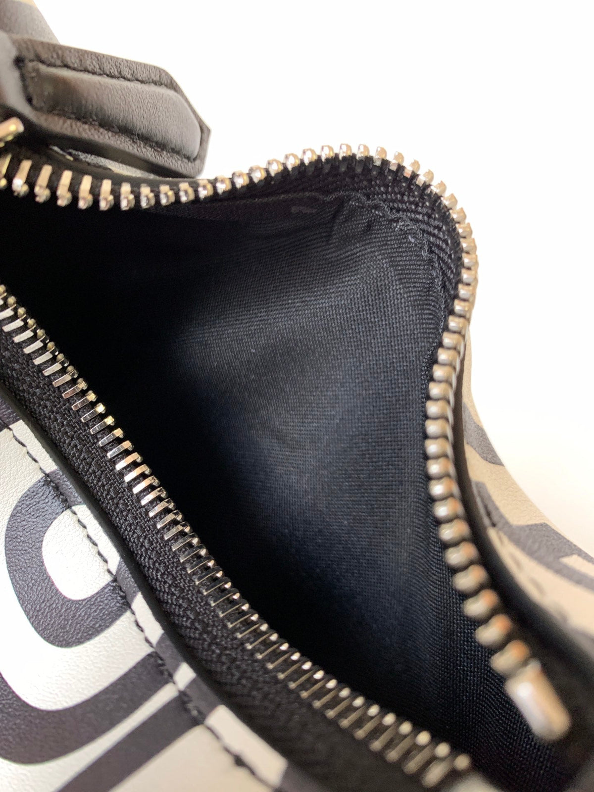 Fendi Fendigraphy Mini 16 in White Mix Black Smooth Calfskin Silver Hardware Bag