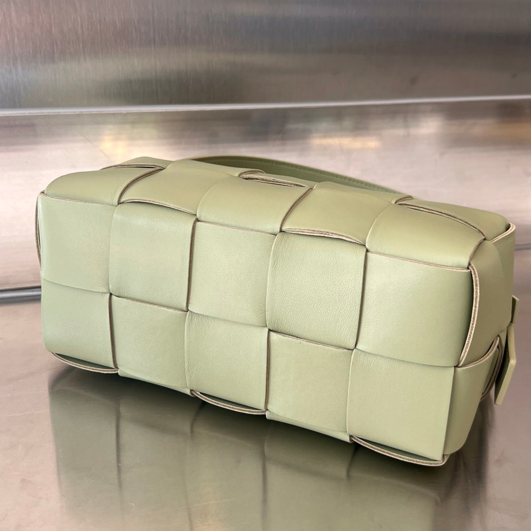 Bottega Veneta Brick Cassette 28 in Gin Green Calfskin Bag