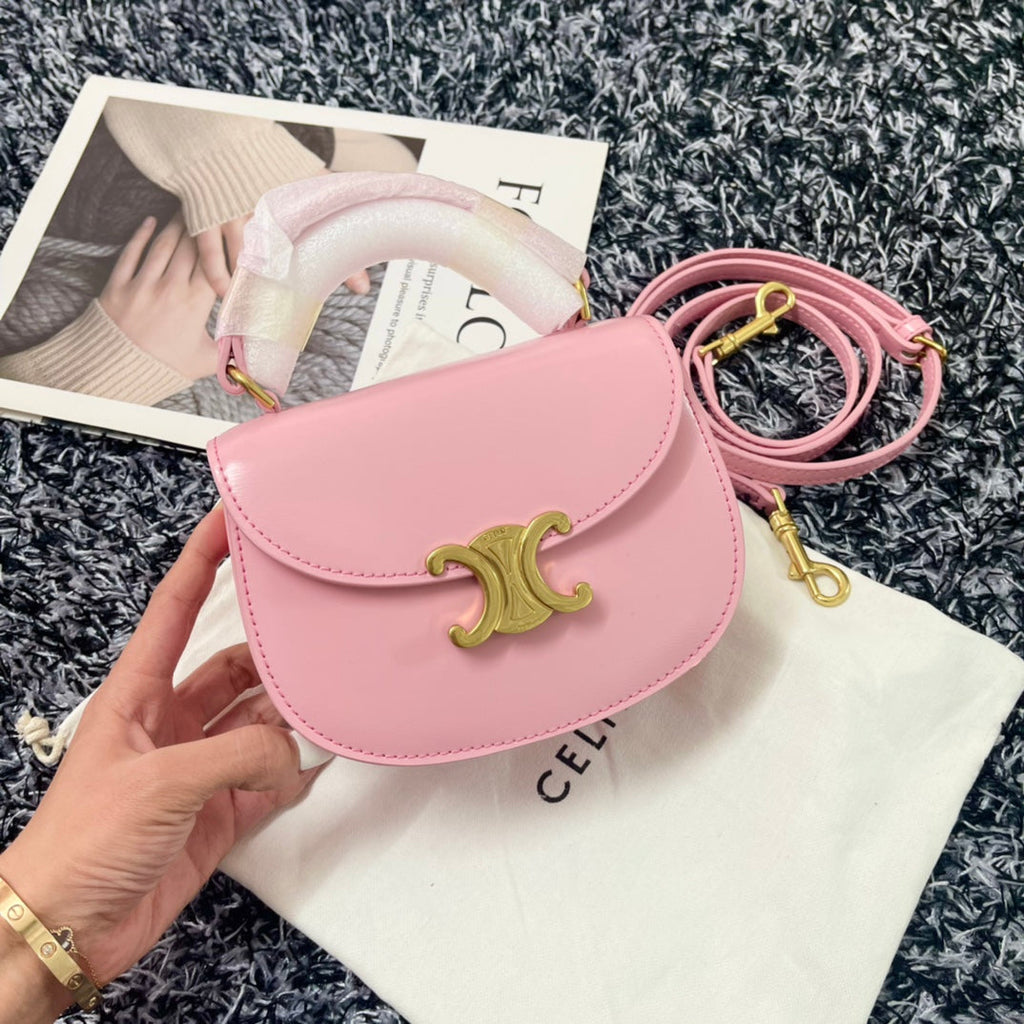 Celine Besace Triphome 17 Calfskin Pink Pastel Bag