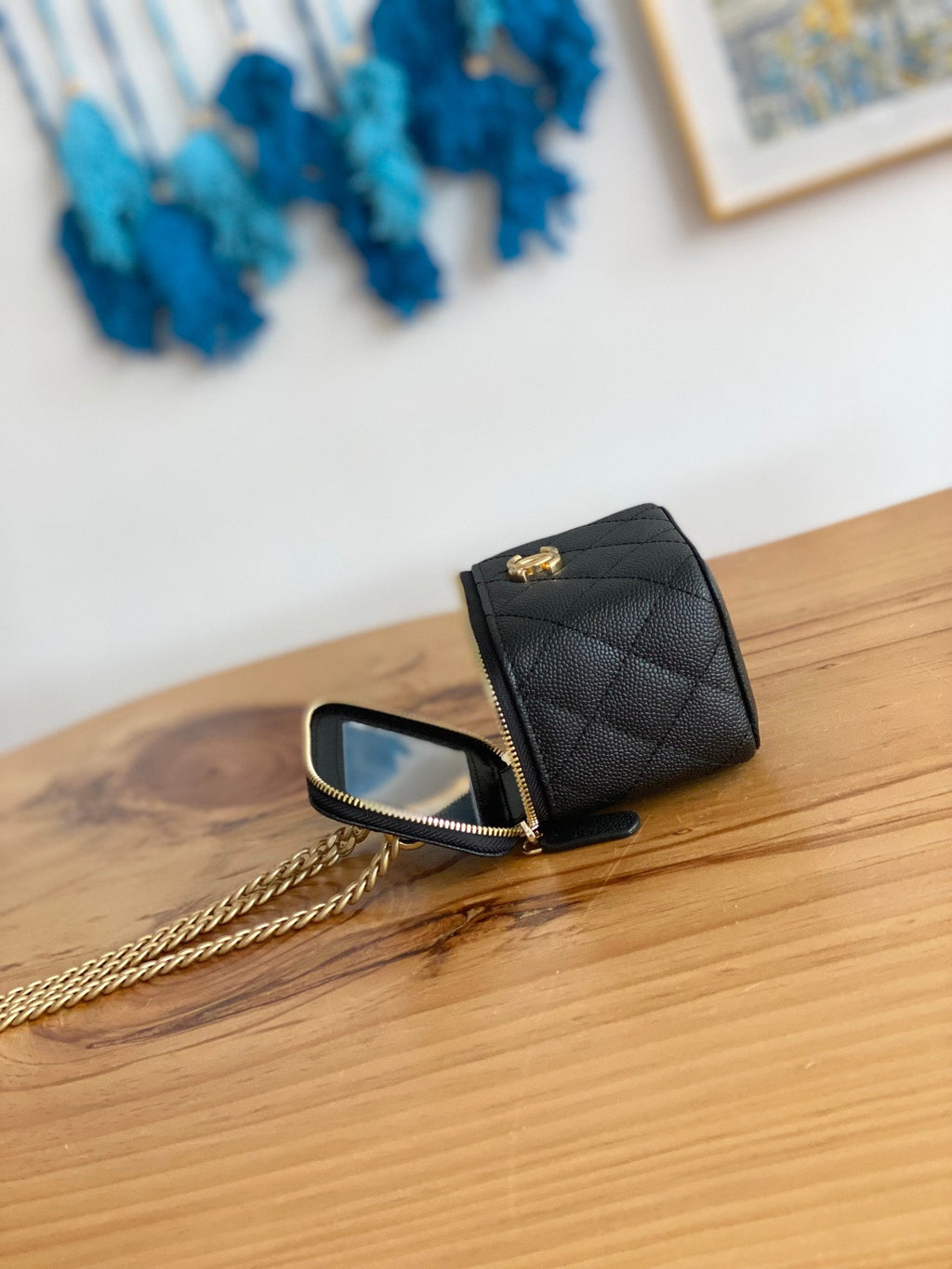 Chanel Mini 10 Vanity in Black Calfskin Gold Hardware Bag