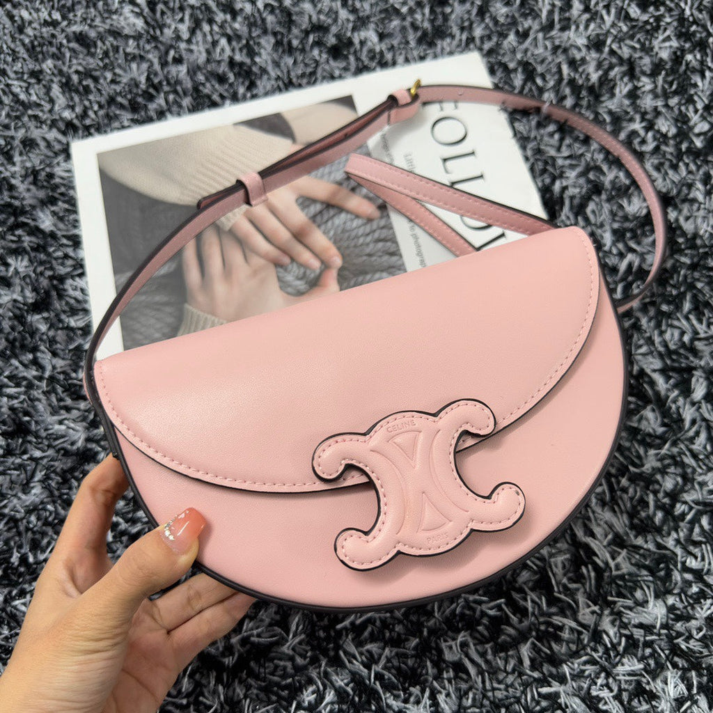 Celine Besace Triphome 23 Light Pink Calfskin Bag