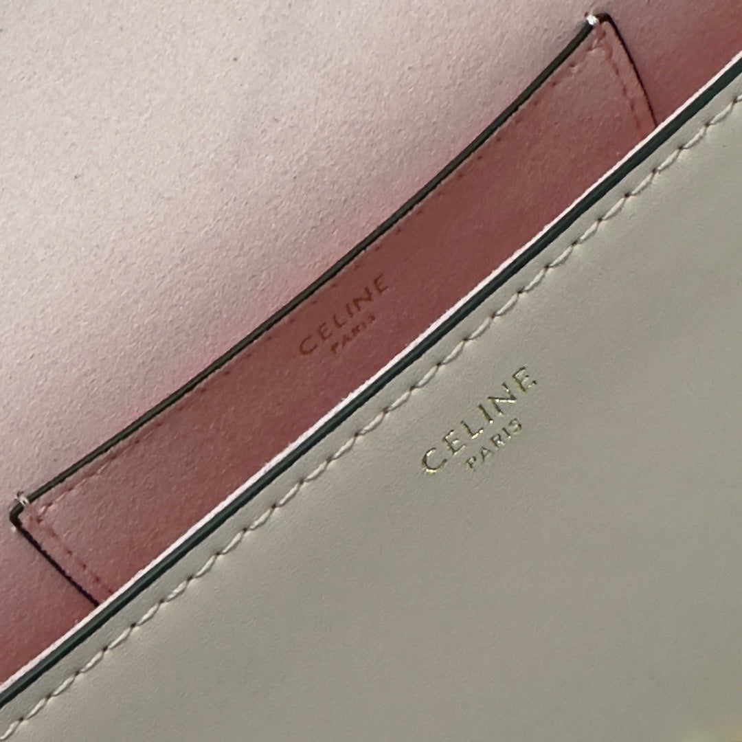 Celine Besace Triphome 23 Light Pink Calfskin Bag