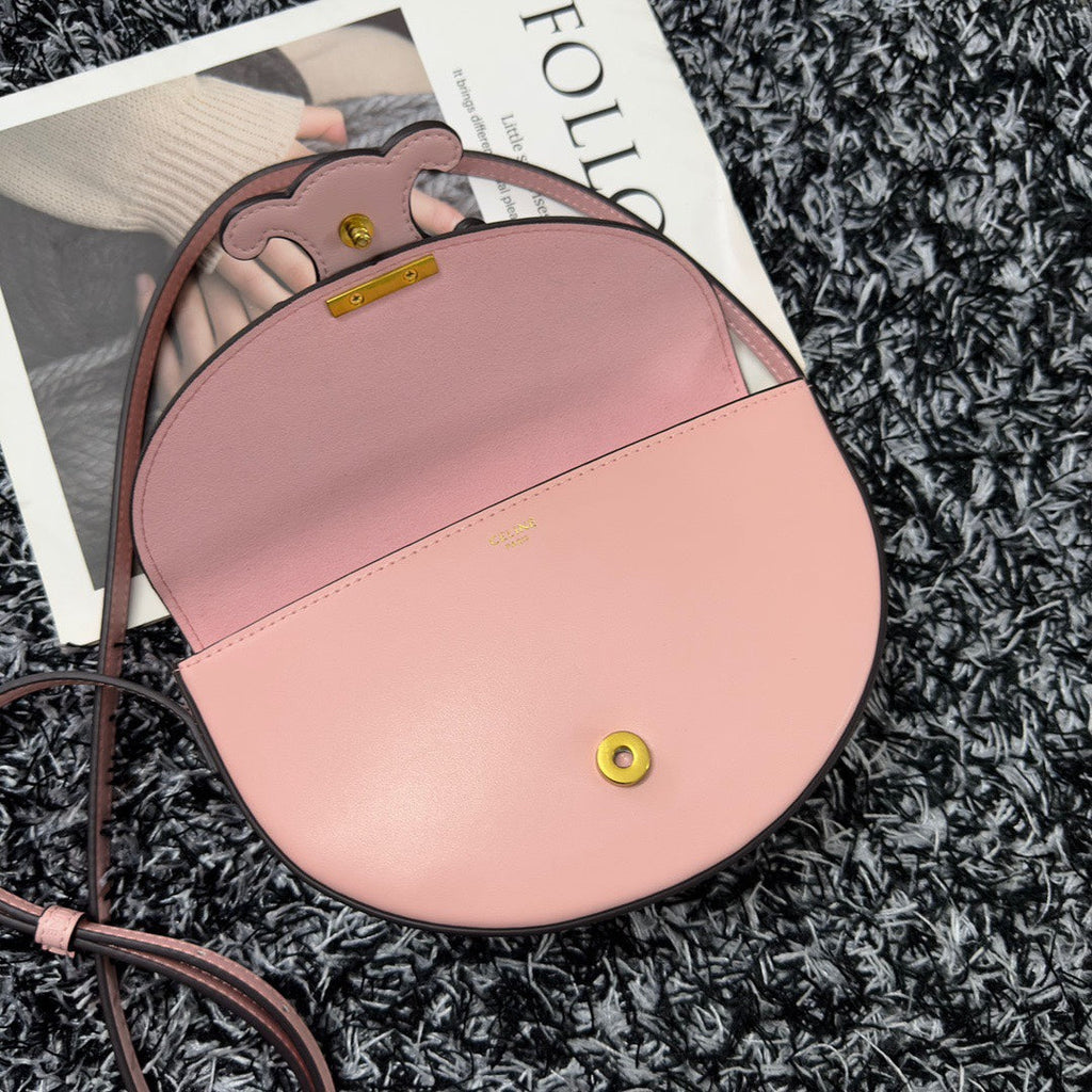 Celine Besace Triphome 23 Light Pink Calfskin Bag