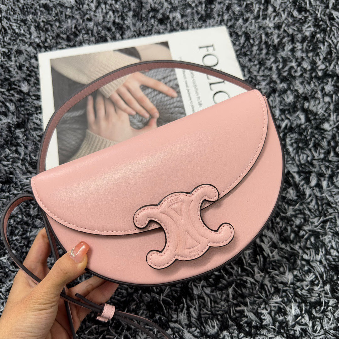 Celine Besace Triphome 23 Light Pink Calfskin Bag