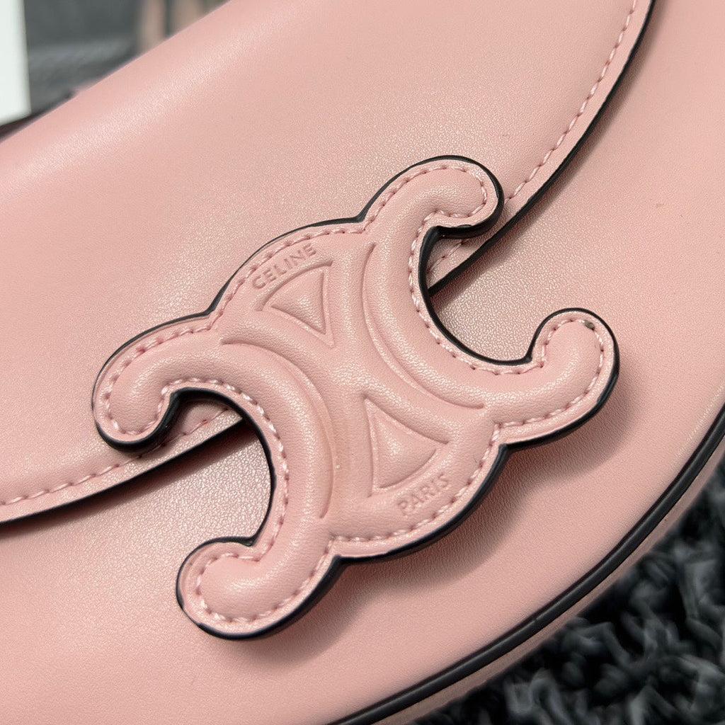 Celine Besace Triphome 23 Light Pink Calfskin Bag