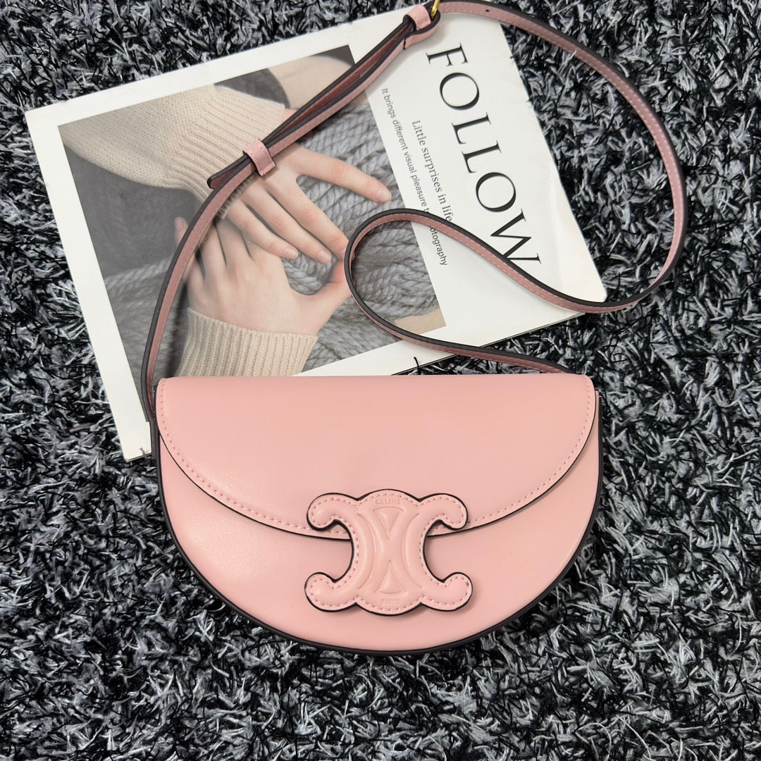 Celine Besace Triphome 23 Light Pink Calfskin Bag