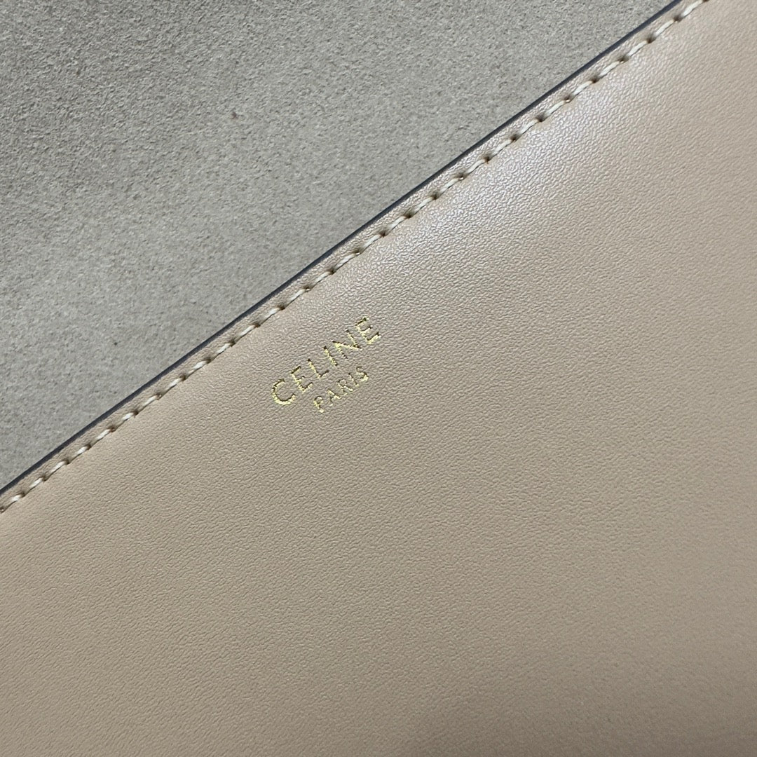 Celine Besace Triphome 23 Beige Cream Calfskin Bag