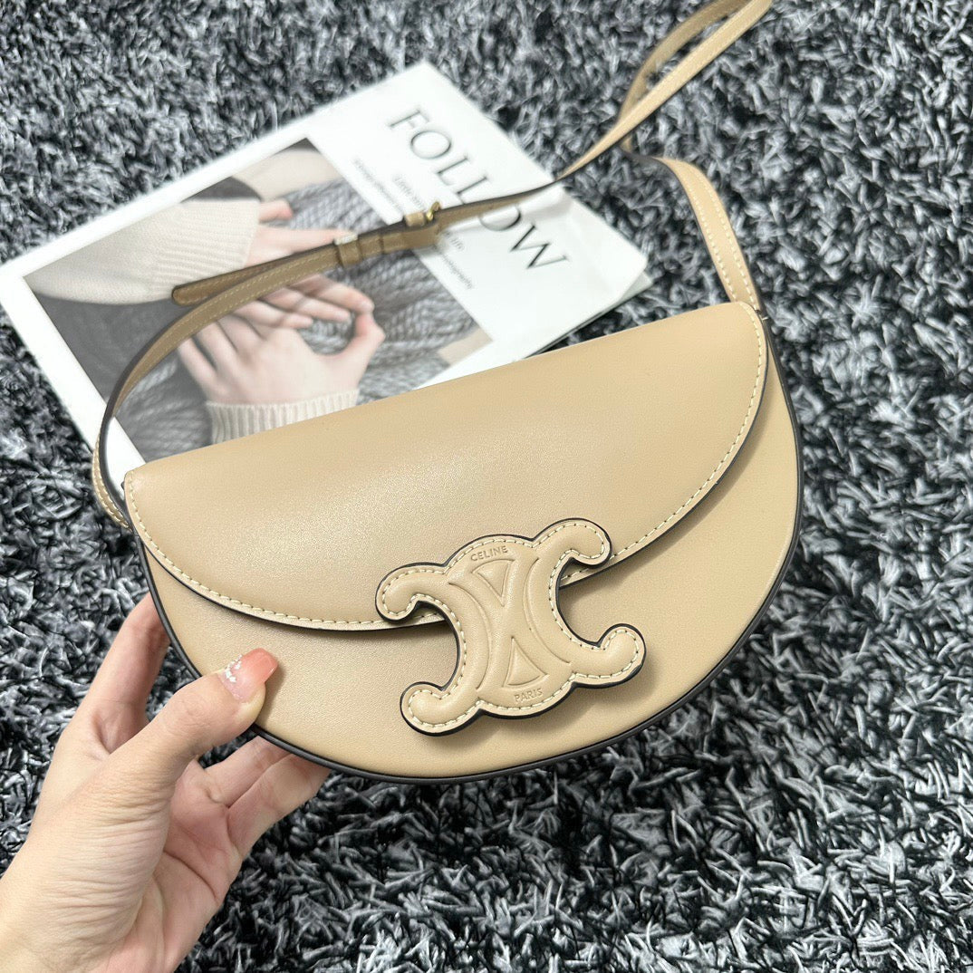 Celine Besace Triphome 23 Beige Cream Calfskin Bag