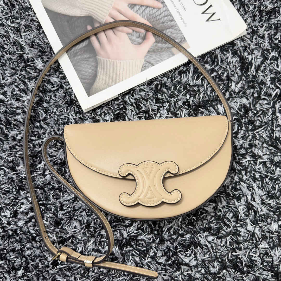 Celine Besace Triphome 23 Beige Cream Calfskin Bag