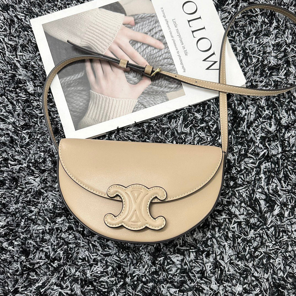 Celine Besace Triphome 23 Beige Cream Calfskin Bag