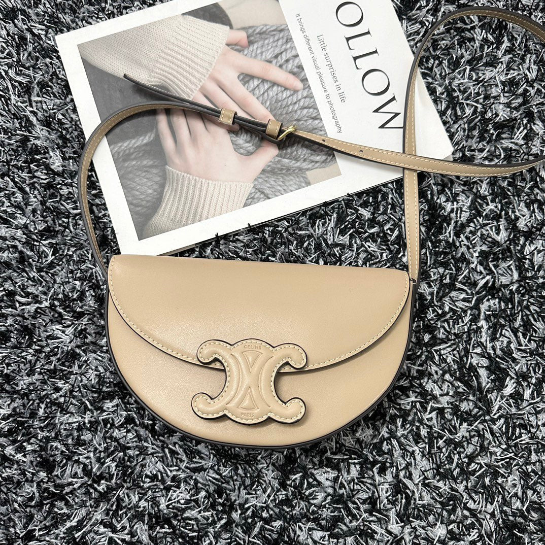 Celine Besace Triphome 23 Beige Cream Calfskin Bag