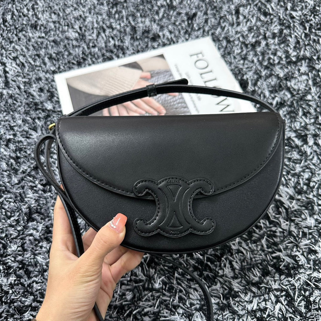Celine Besace Triphome 23 Black Calfskin Bag