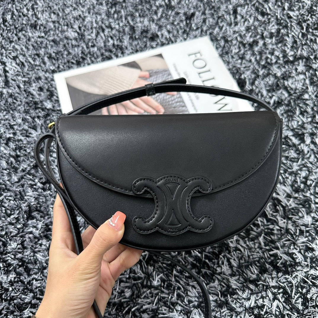 Celine Besace Triphome 23 Black Calfskin Bag