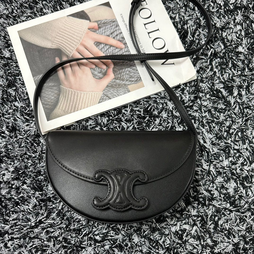 Celine Besace Triphome 23 Black Calfskin Bag