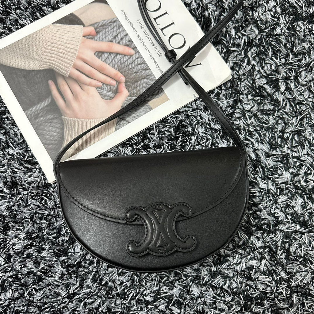 Celine Besace Triphome 23 Black Calfskin Bag