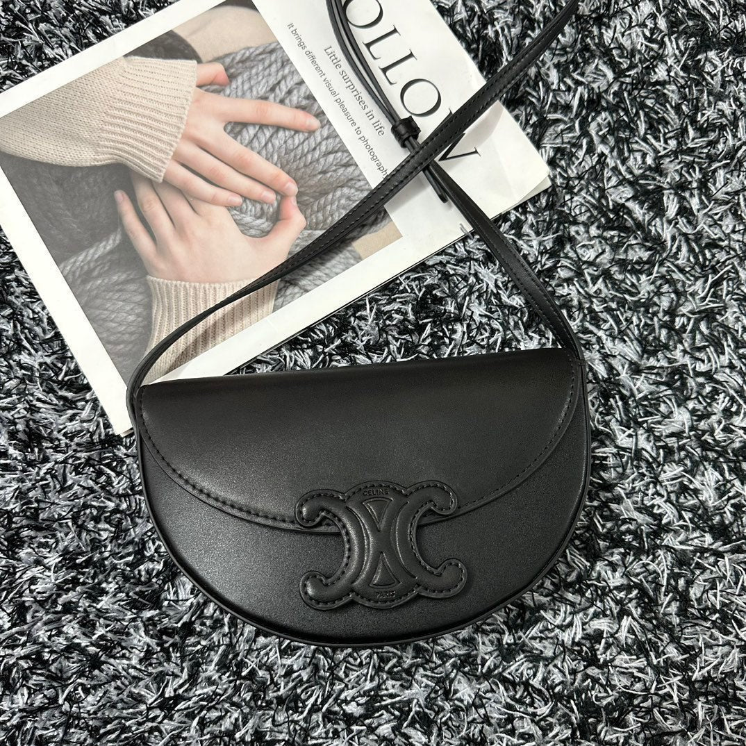 Celine Besace Triphome 23 Black Calfskin Bag