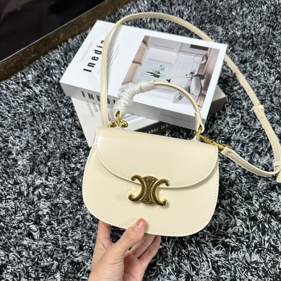 Celine Besace Triphome 17 Calfskin White Bag