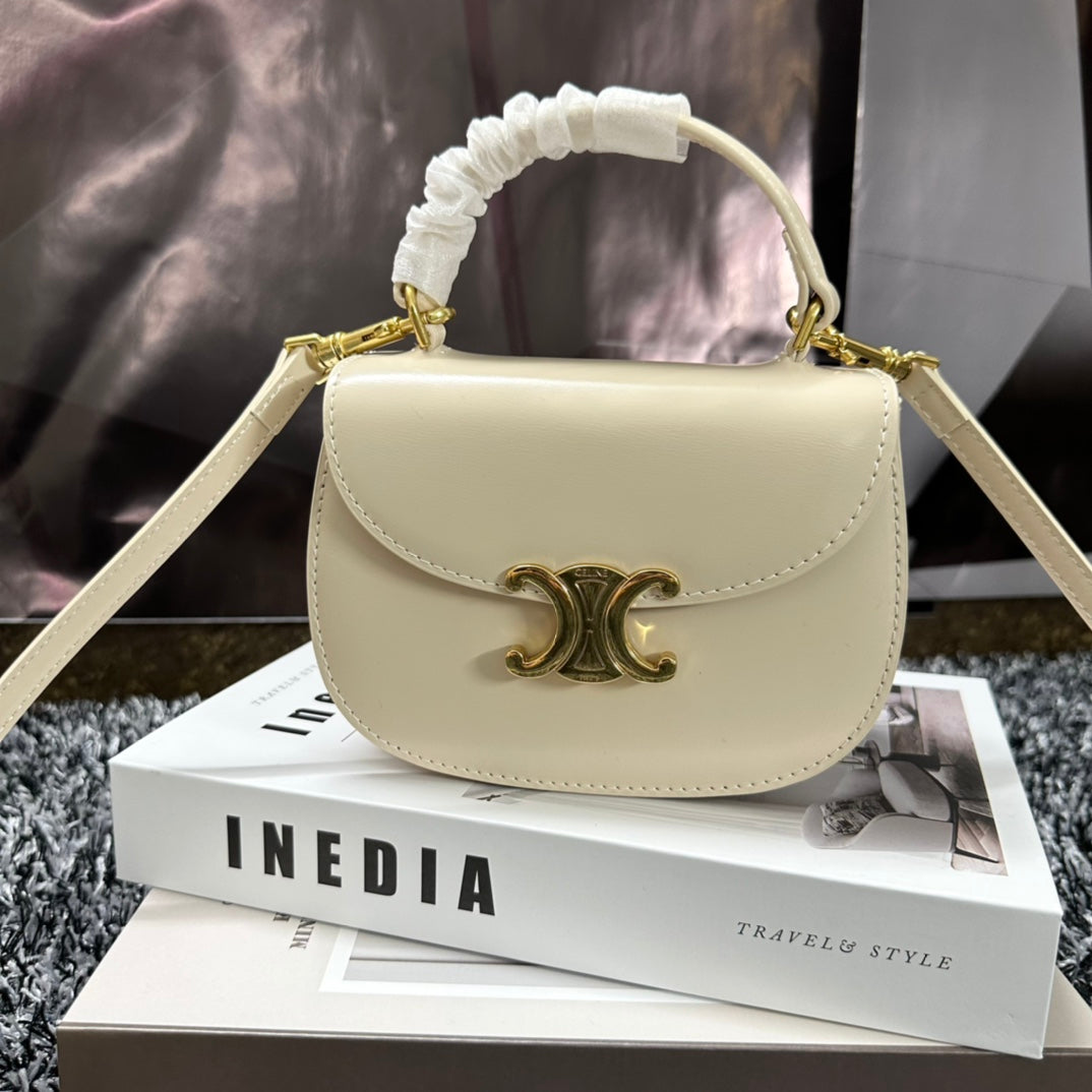 Celine Besace Triphome 17 Calfskin White Bag