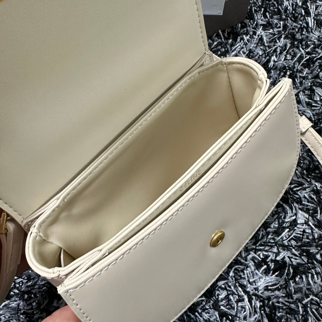 Celine Besace Triphome 17 Calfskin White Bag