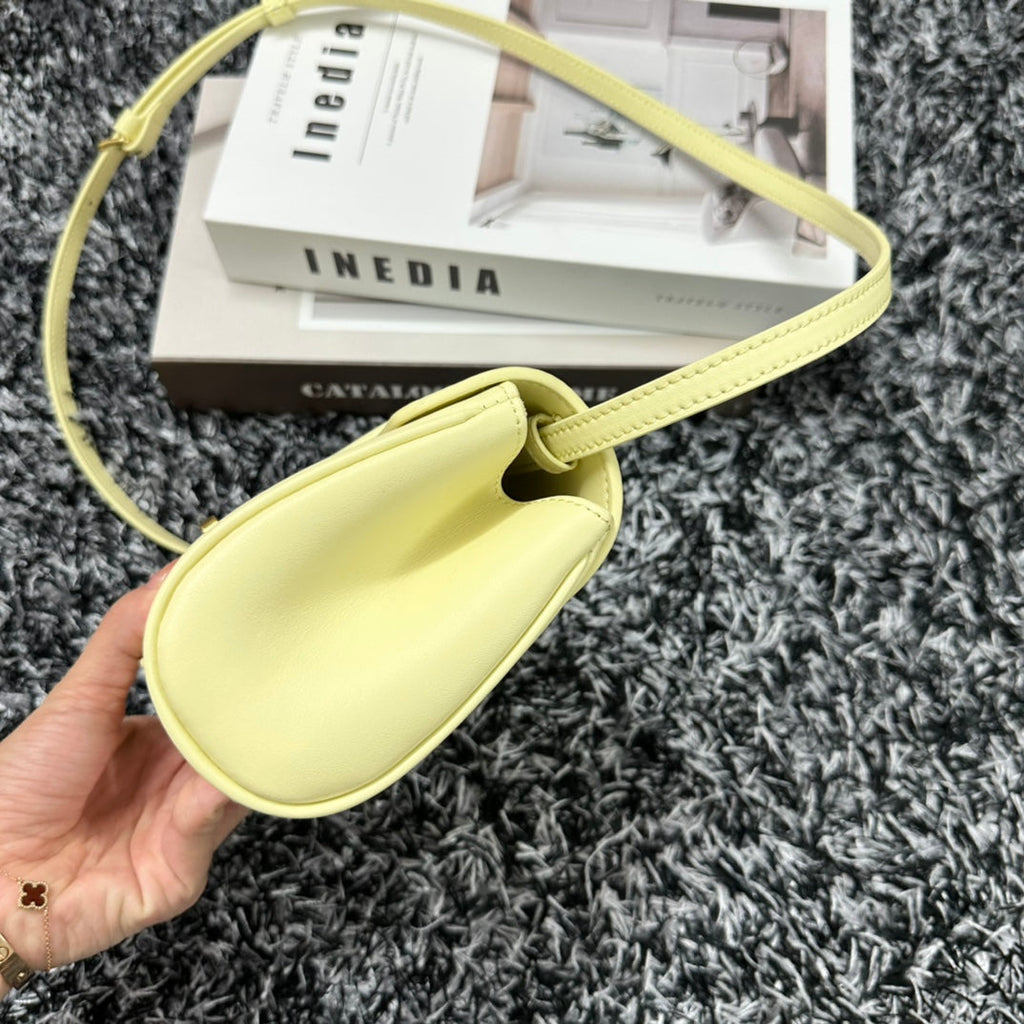 Celine Classic Mini 18 Yellow Pastel Calfskin Bag