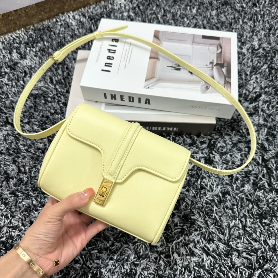 Celine Classic Mini 18 Yellow Pastel Calfskin Bag