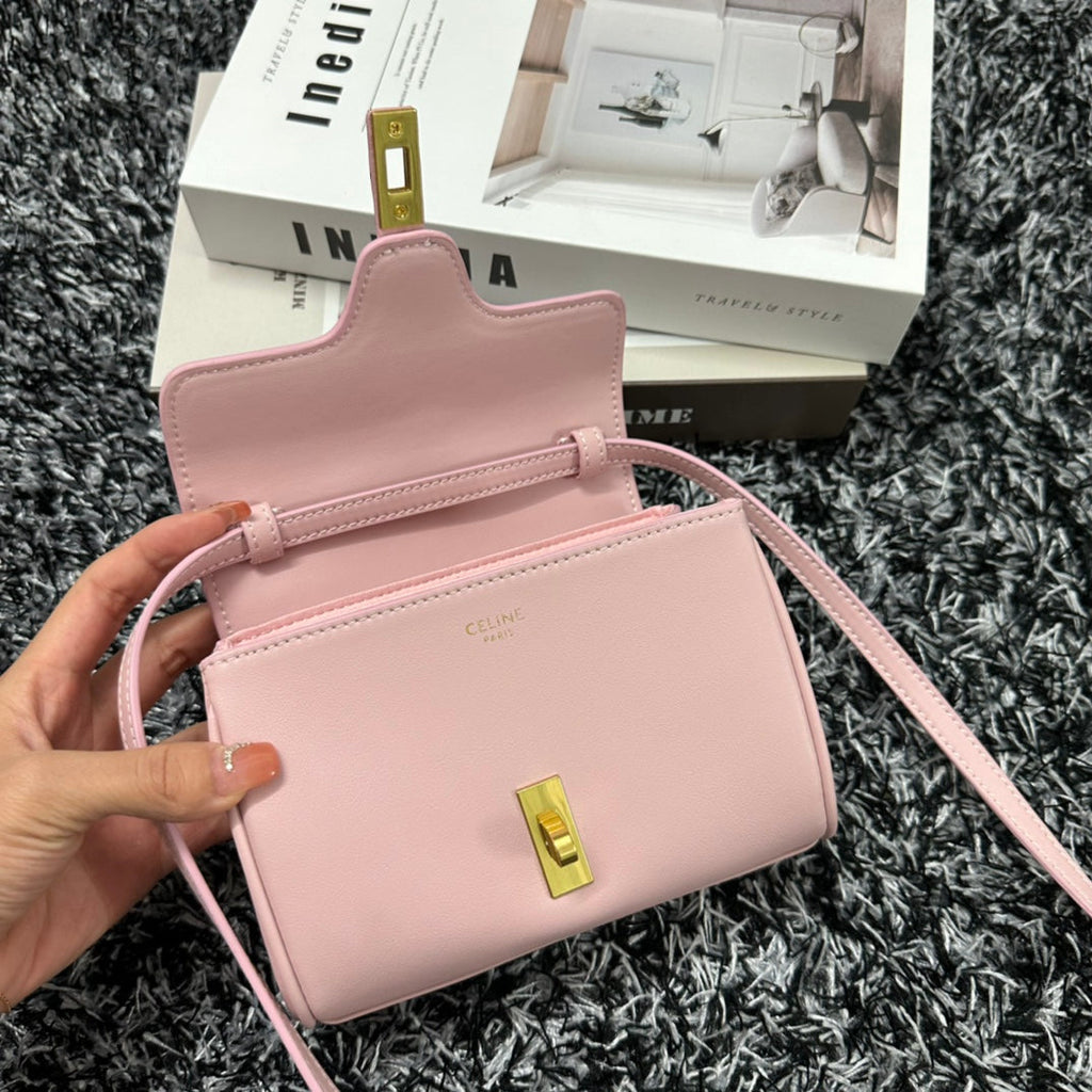 Celine Classic Mini 18 Pink Pastel Calfskin Bag