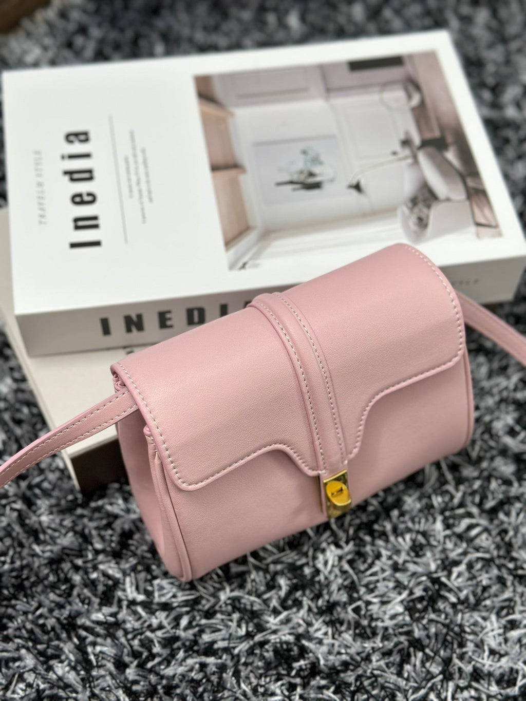 Celine Classic Mini 18 Pink Pastel Calfskin Bag