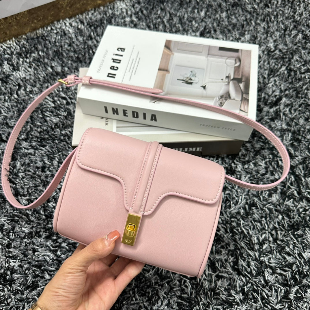 Celine Classic Mini 18 Pink Pastel Calfskin Bag