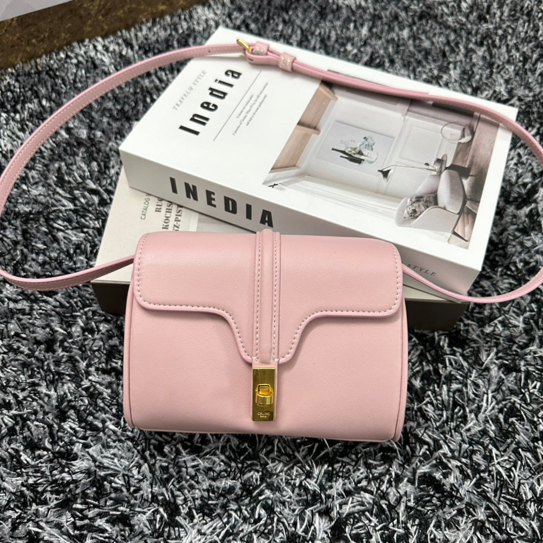 Celine Classic Mini 18 Pink Pastel Calfskin Bag