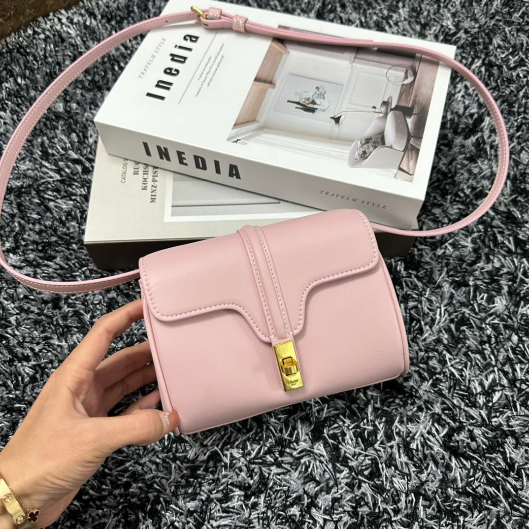 Celine Classic Mini 18 Pink Pastel Calfskin Bag