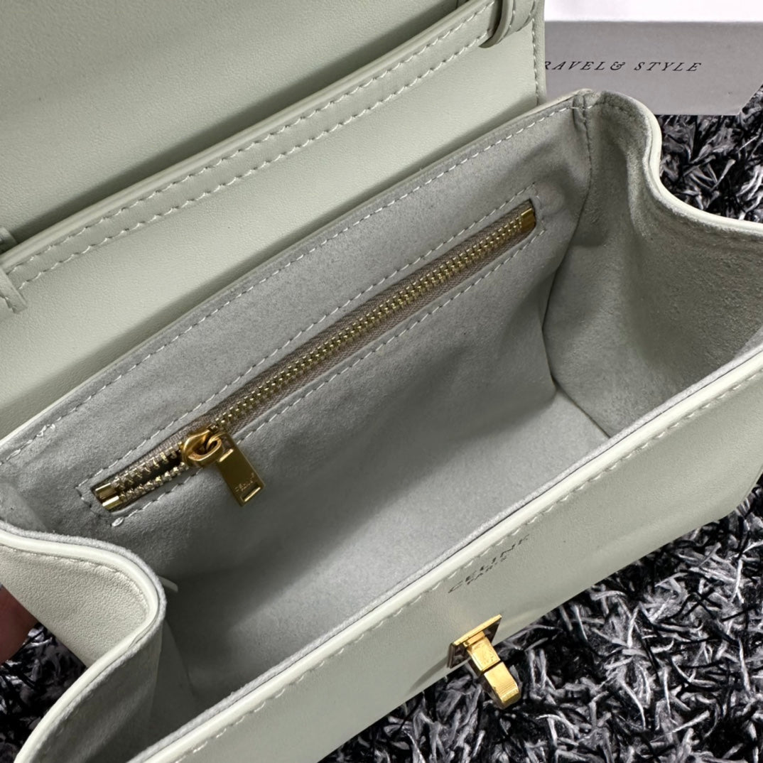 Celine Classic Mini 18 Green Mint Calfskin Bag