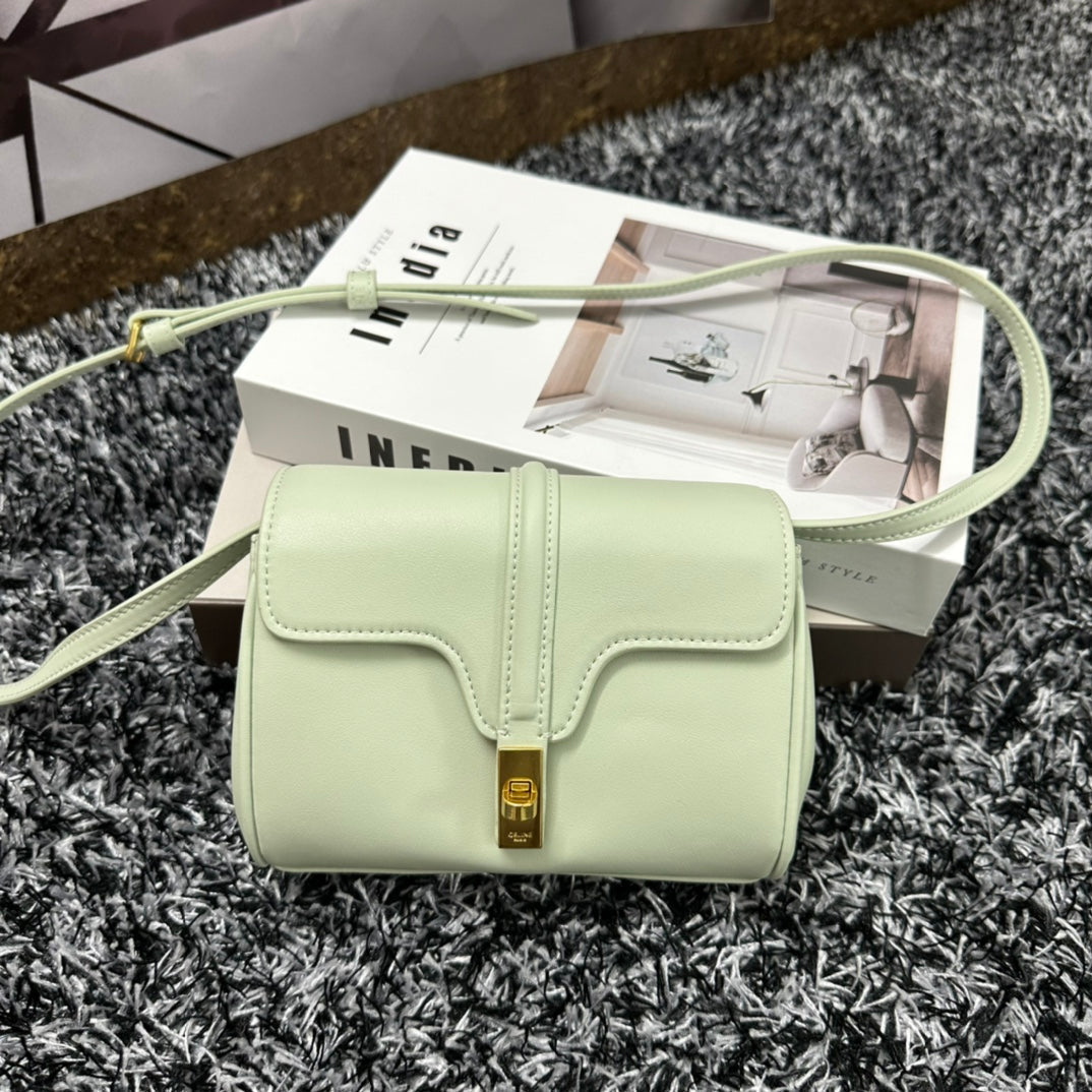 Celine Classic Mini 18 Green Mint Calfskin Bag