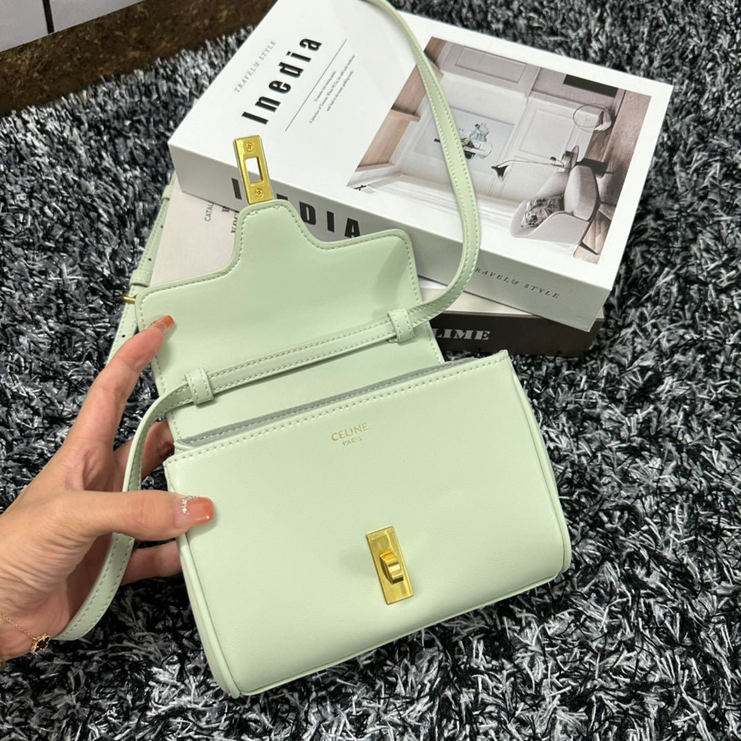 Celine Classic Mini 18 Green Mint Calfskin Bag