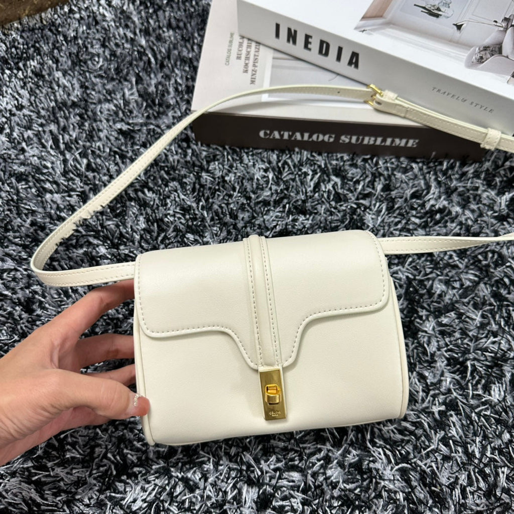 Celine Classic Mini 18 White Calfskin Bag