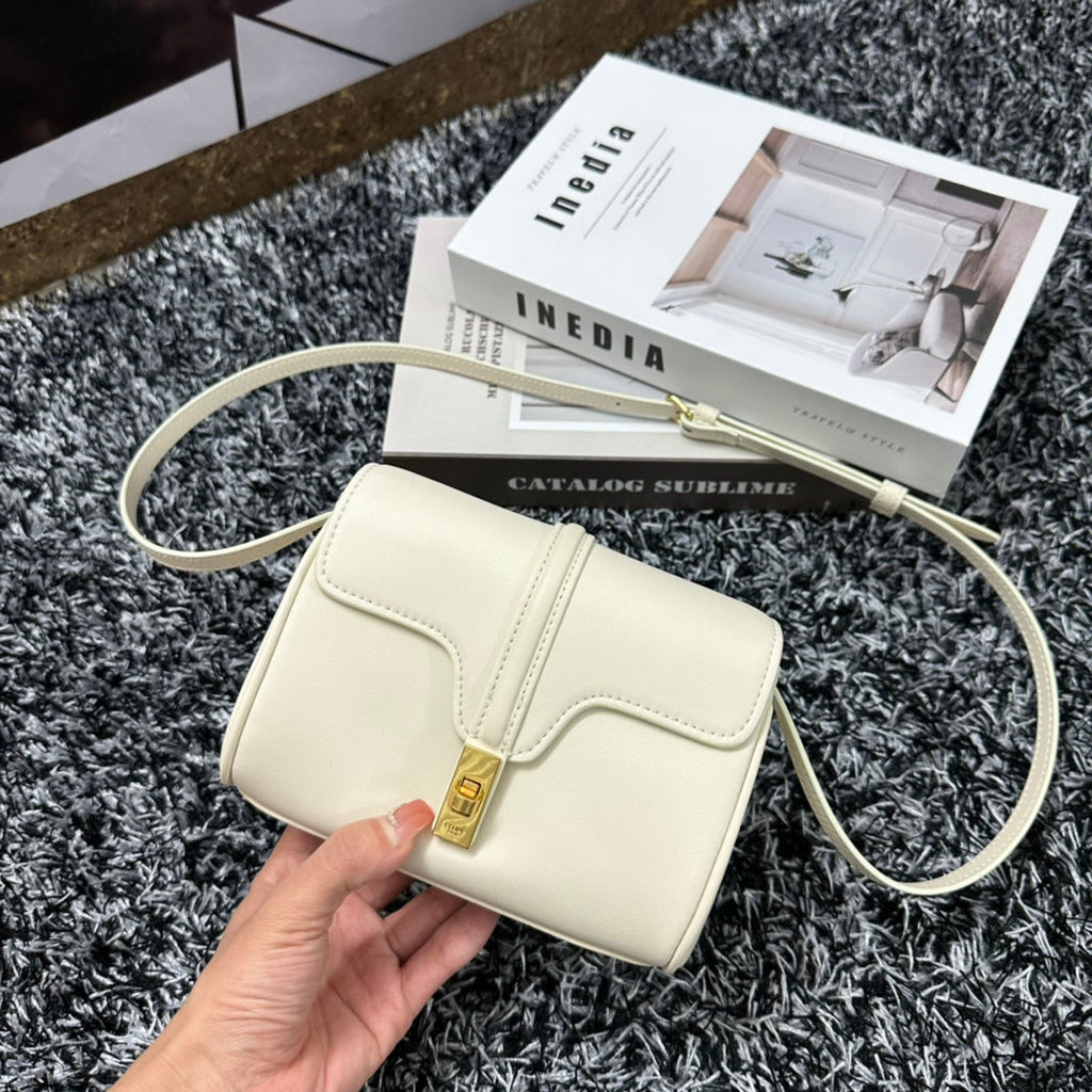Celine Classic Mini 18 White Calfskin Bag