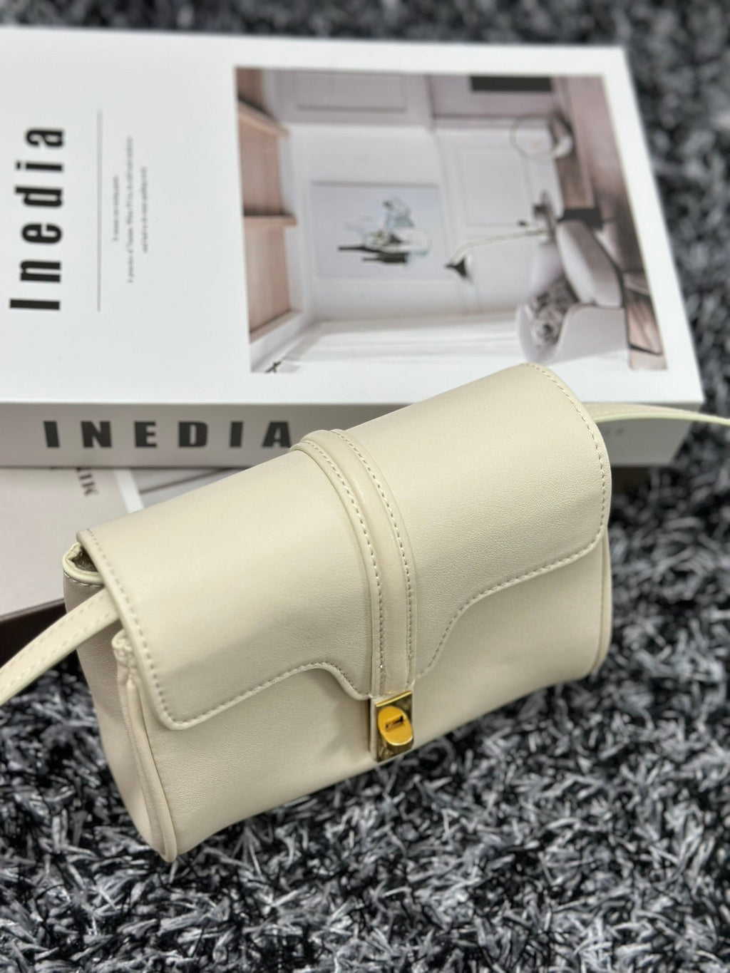 Celine Classic Mini 18 White Calfskin Bag