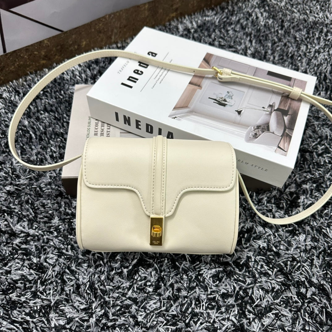 Celine Classic Mini 18 White Calfskin Bag