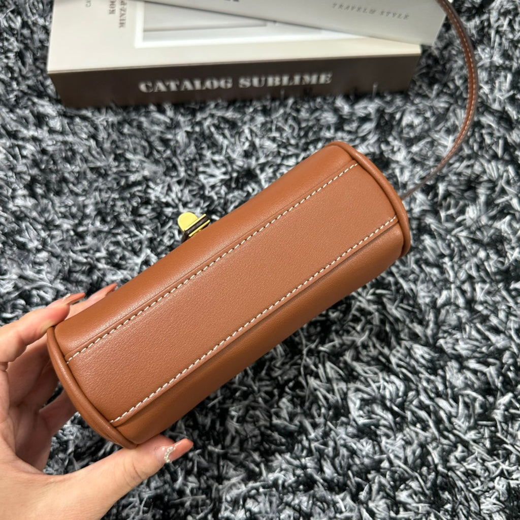 Celine Classic Mini 18 Cinnamon Brown Calfskin Bag