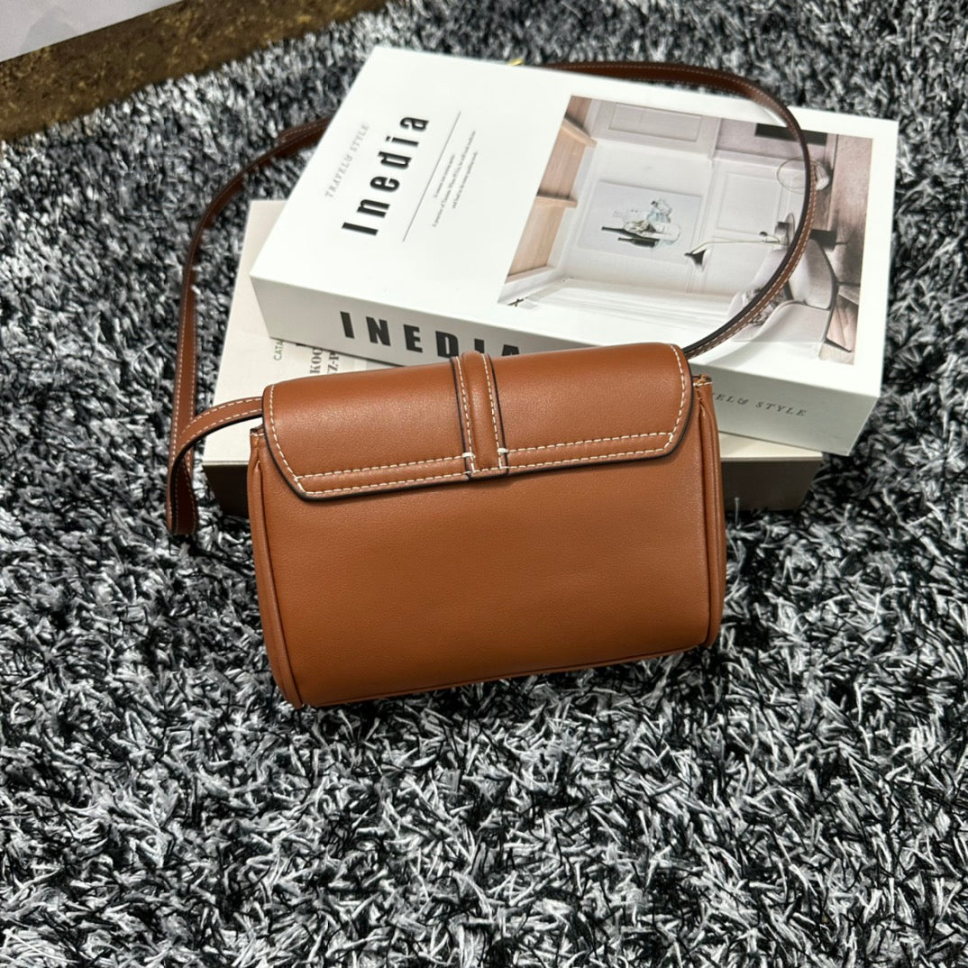 Celine Classic Mini 18 Cinnamon Brown Calfskin Bag