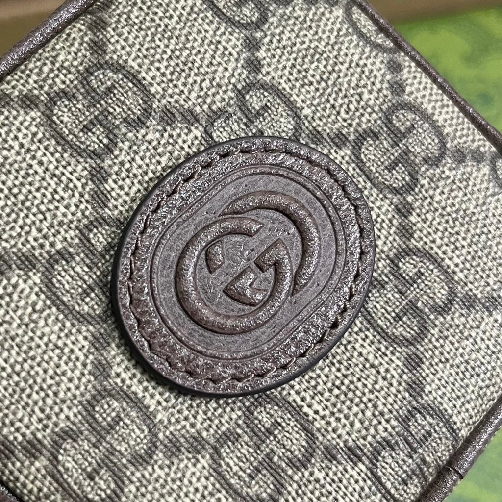 Gucci Supermini 3 Box Bag in Beige Canvas