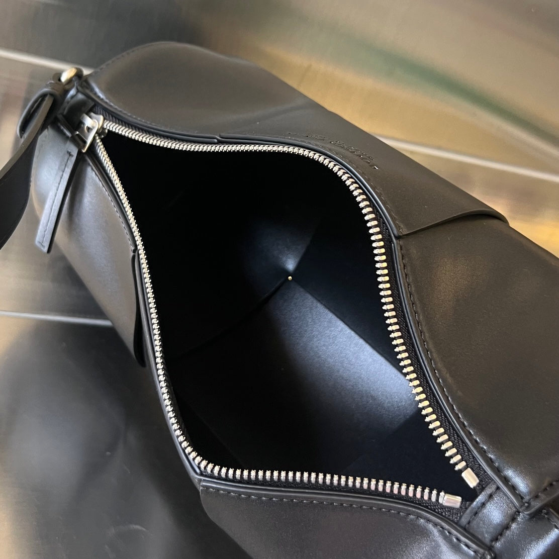 Bottega Veneta Cylinder Cassette 30 in Black Calfskin Bag