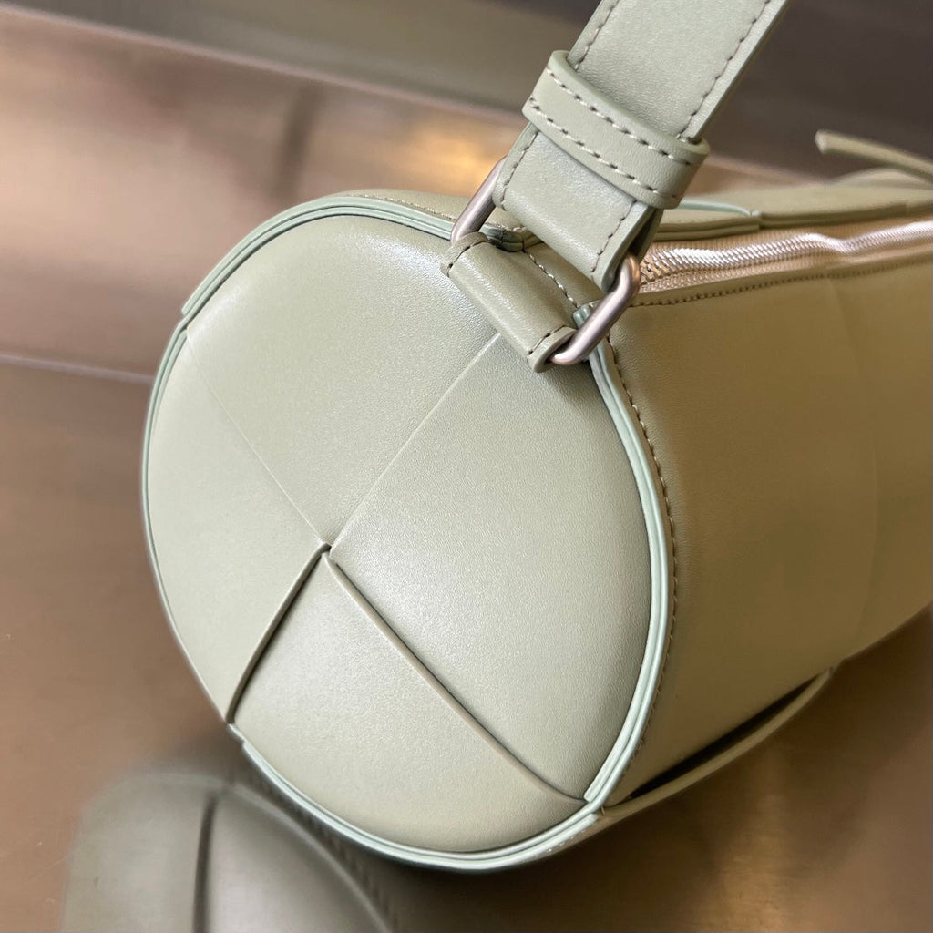 Bottega Veneta Cylinder Cassette 30 in Travertine Calfskin Bag