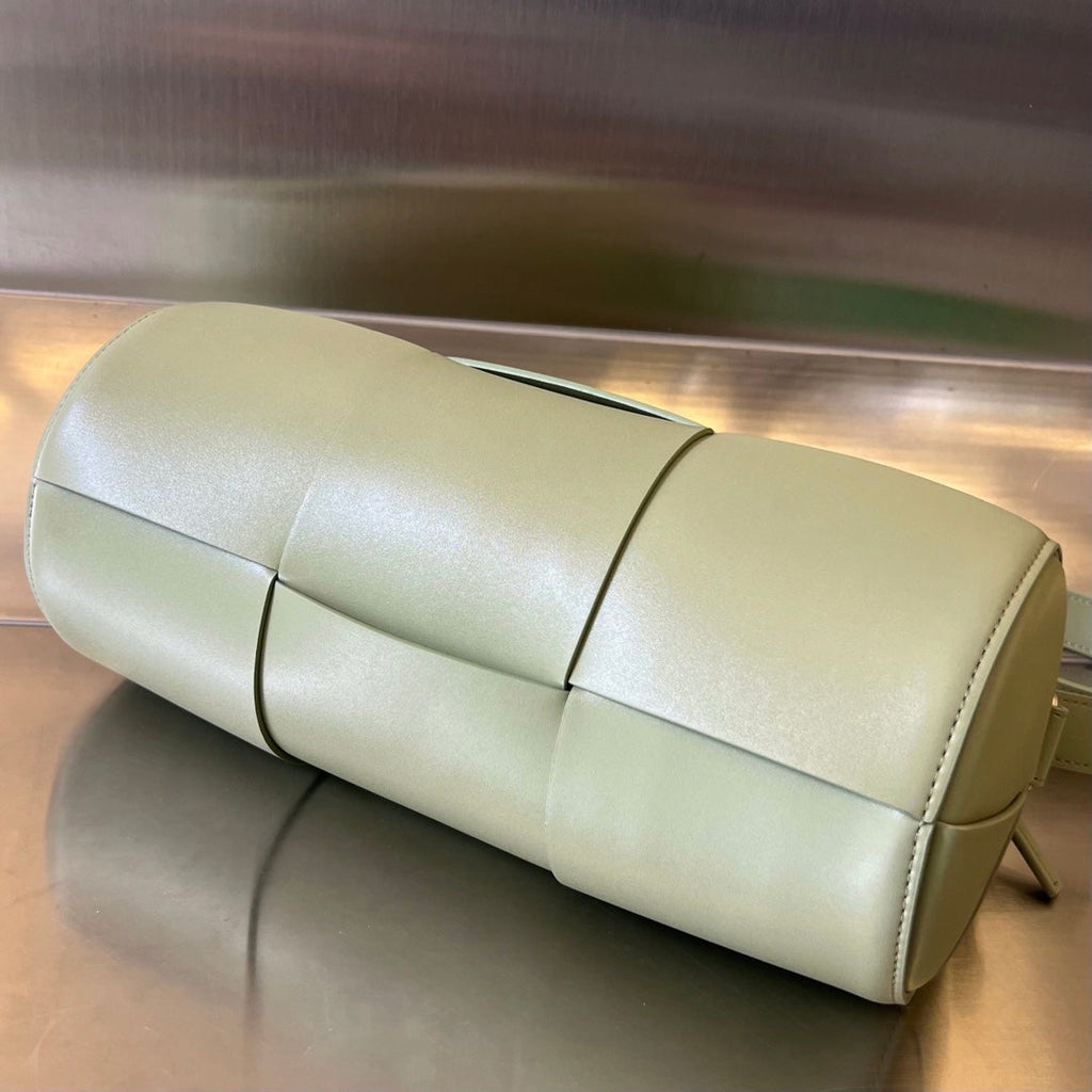 Bottega Veneta Cylinder Cassette 30 in Travertine Calfskin Bag