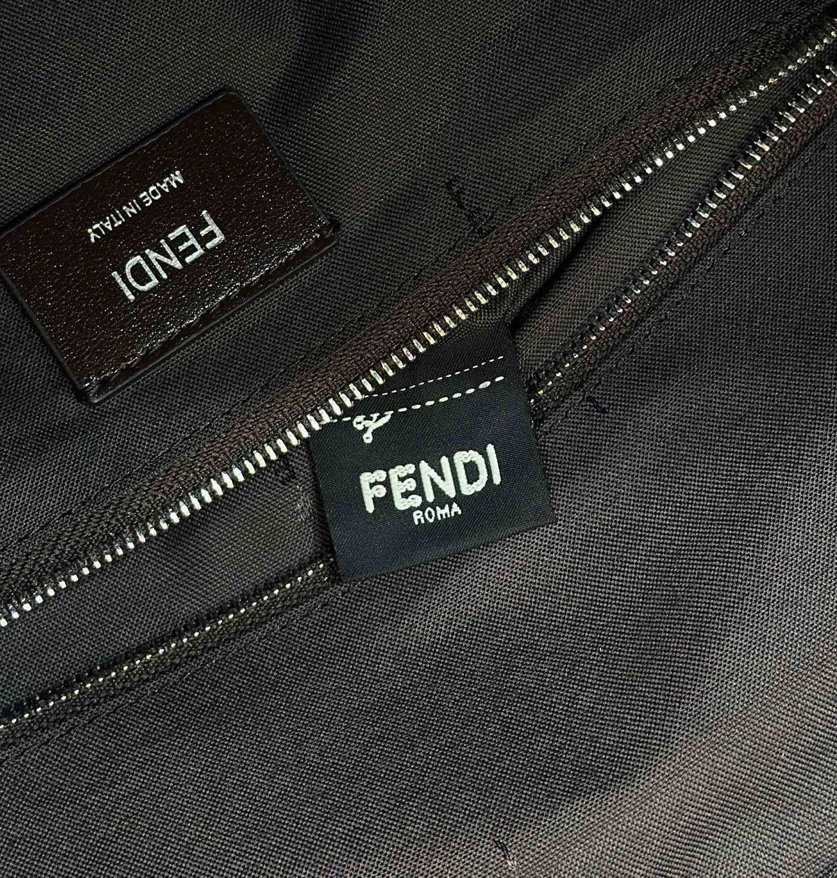 Fendi Strike 41 Medium Ff Mocha Brown Jacquard Fabric Backpack