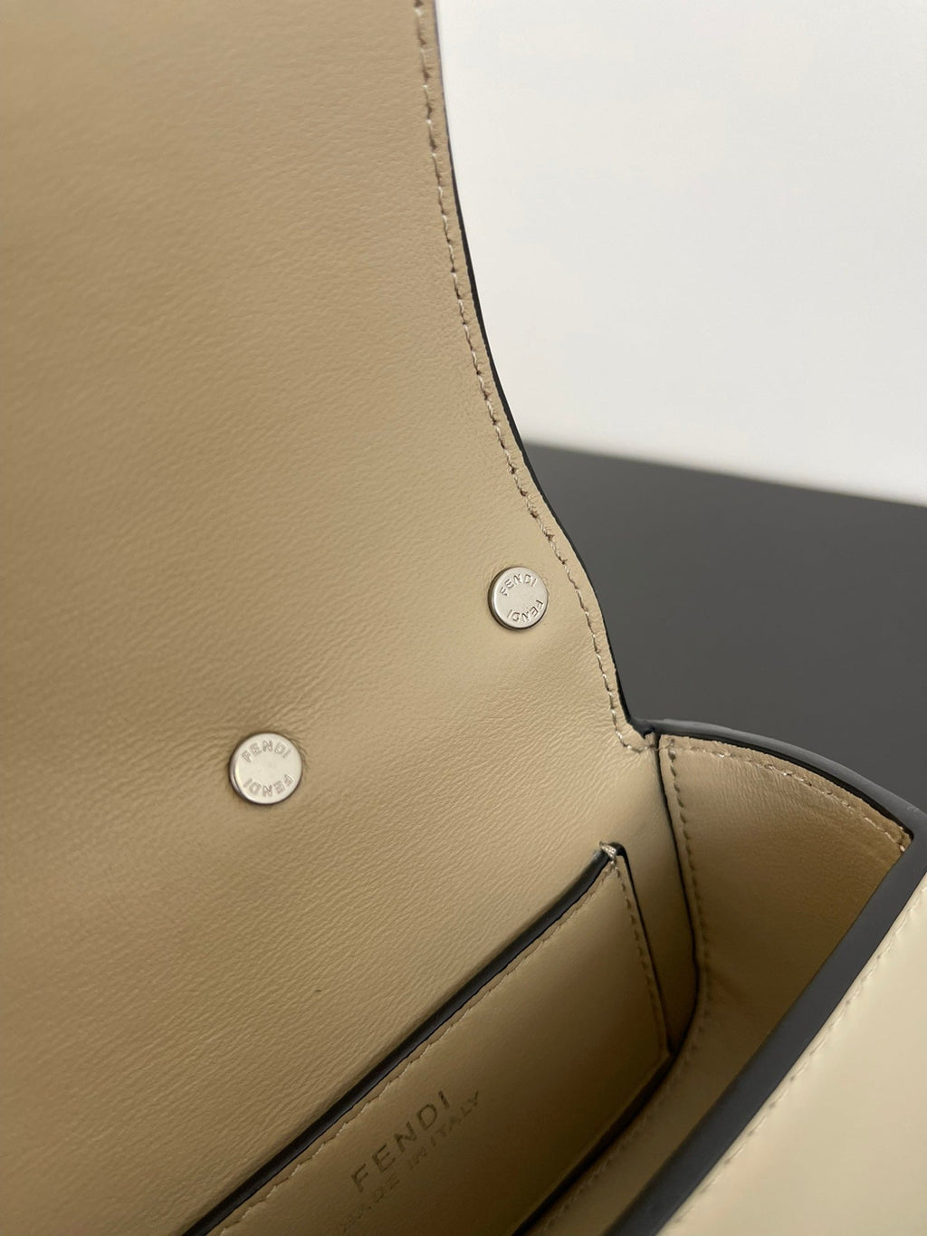 Fendi Mini First Sight 13 Bag in Tan Brown Calfskin with Silver Hardware