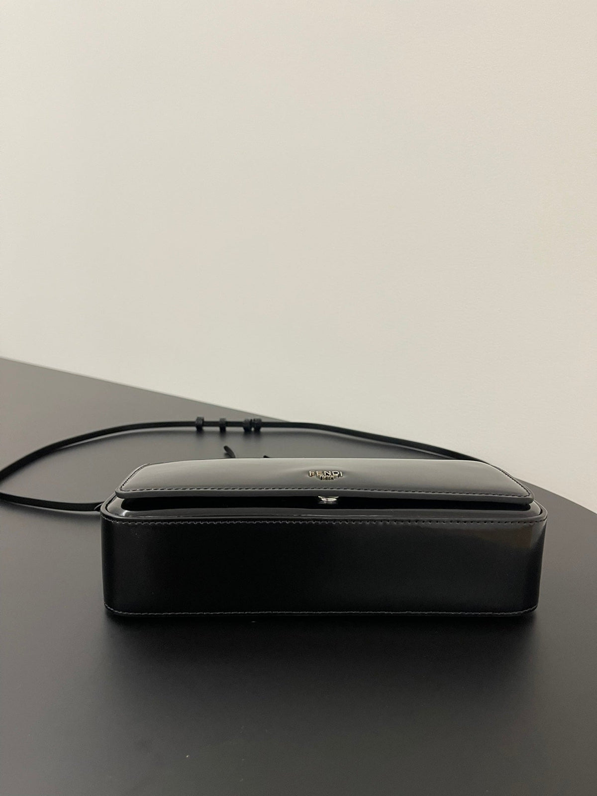 Fendi Mini First Sight 23 Bag in Black Calfskin with Silver Hardware