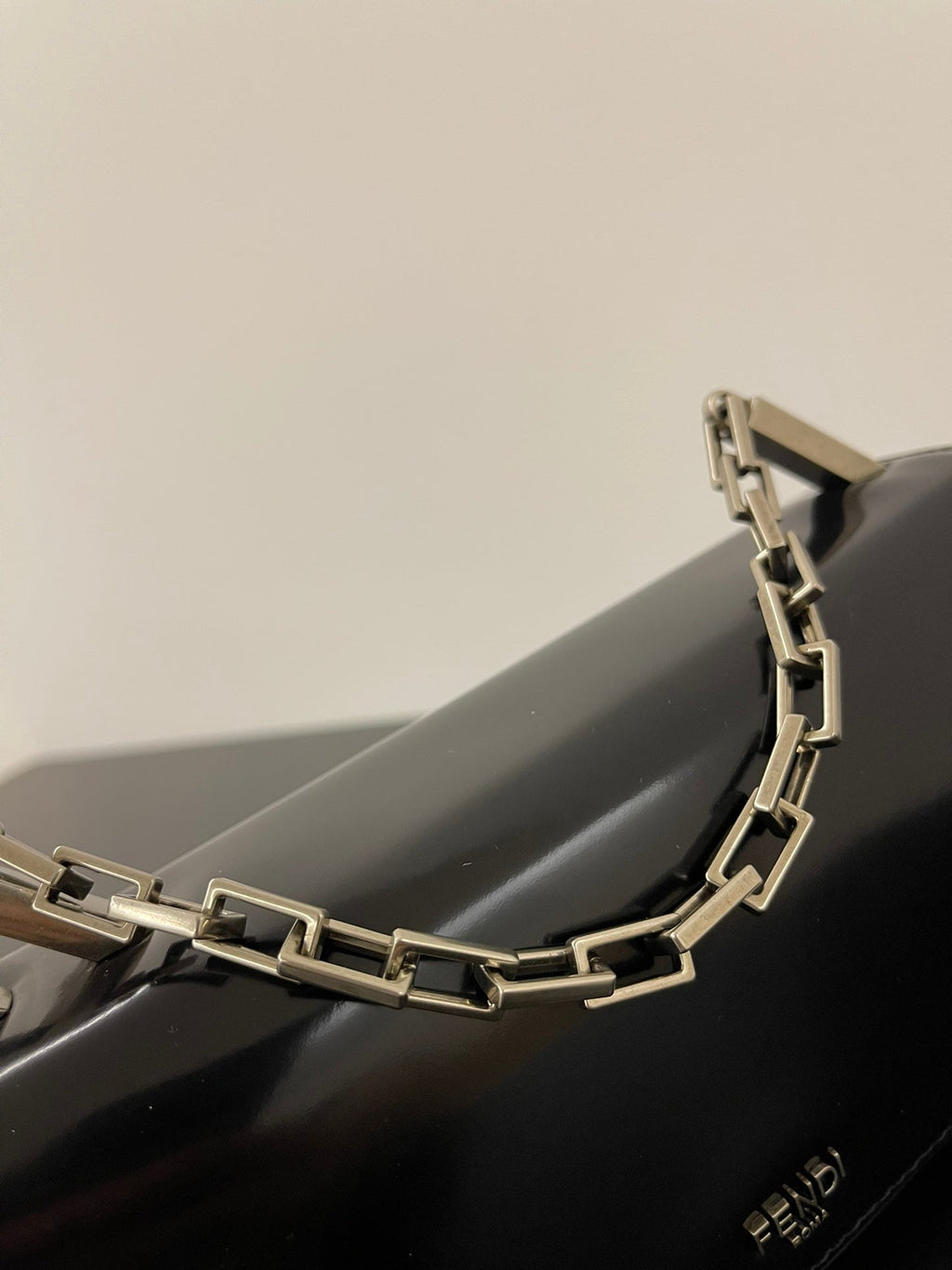 Fendi Mini First Sight 23 Bag in Black Calfskin with Silver Hardware