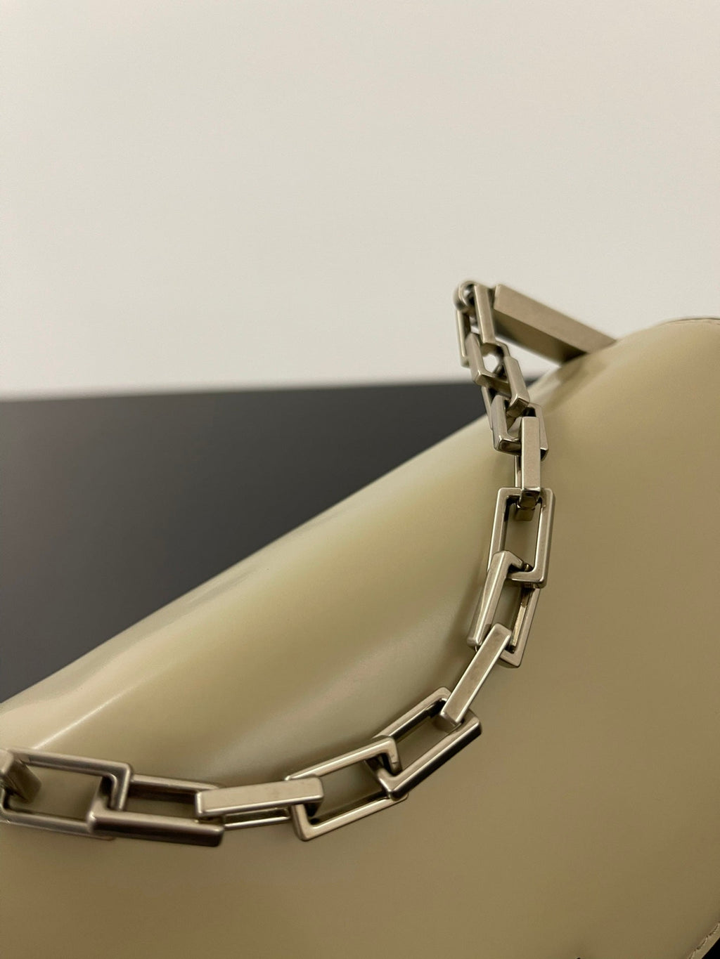 Fendi Mini First Sight 23 Bag in Ecru Brown Calfskin with Silver Hardware