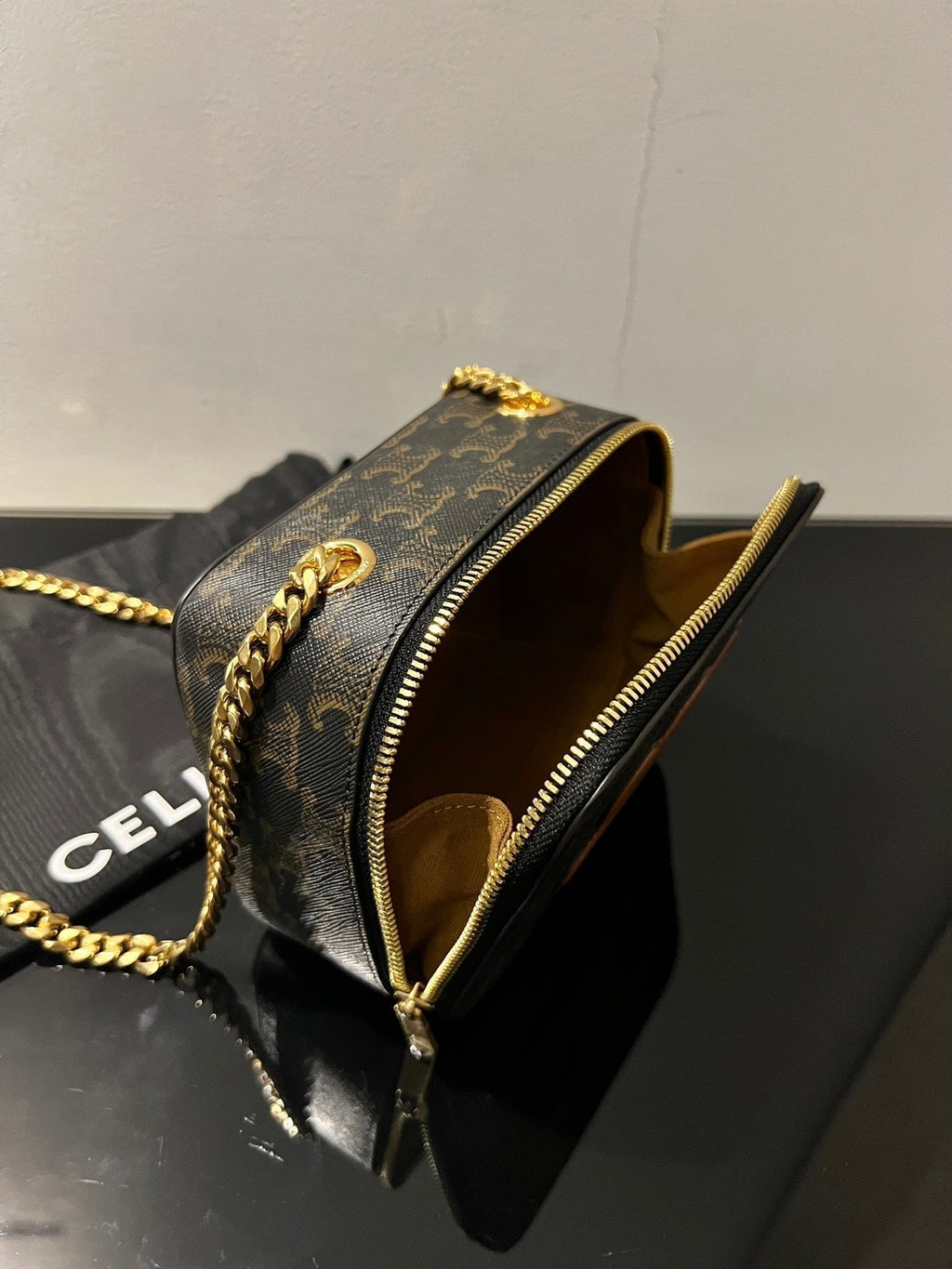 Celine Box Triphome 16 Printed Calskin Bag