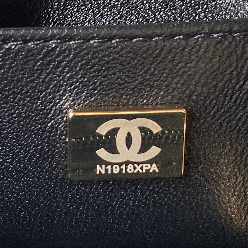 Chanel Small 15 Vanity Case in Black Calfskin Gold Hardware